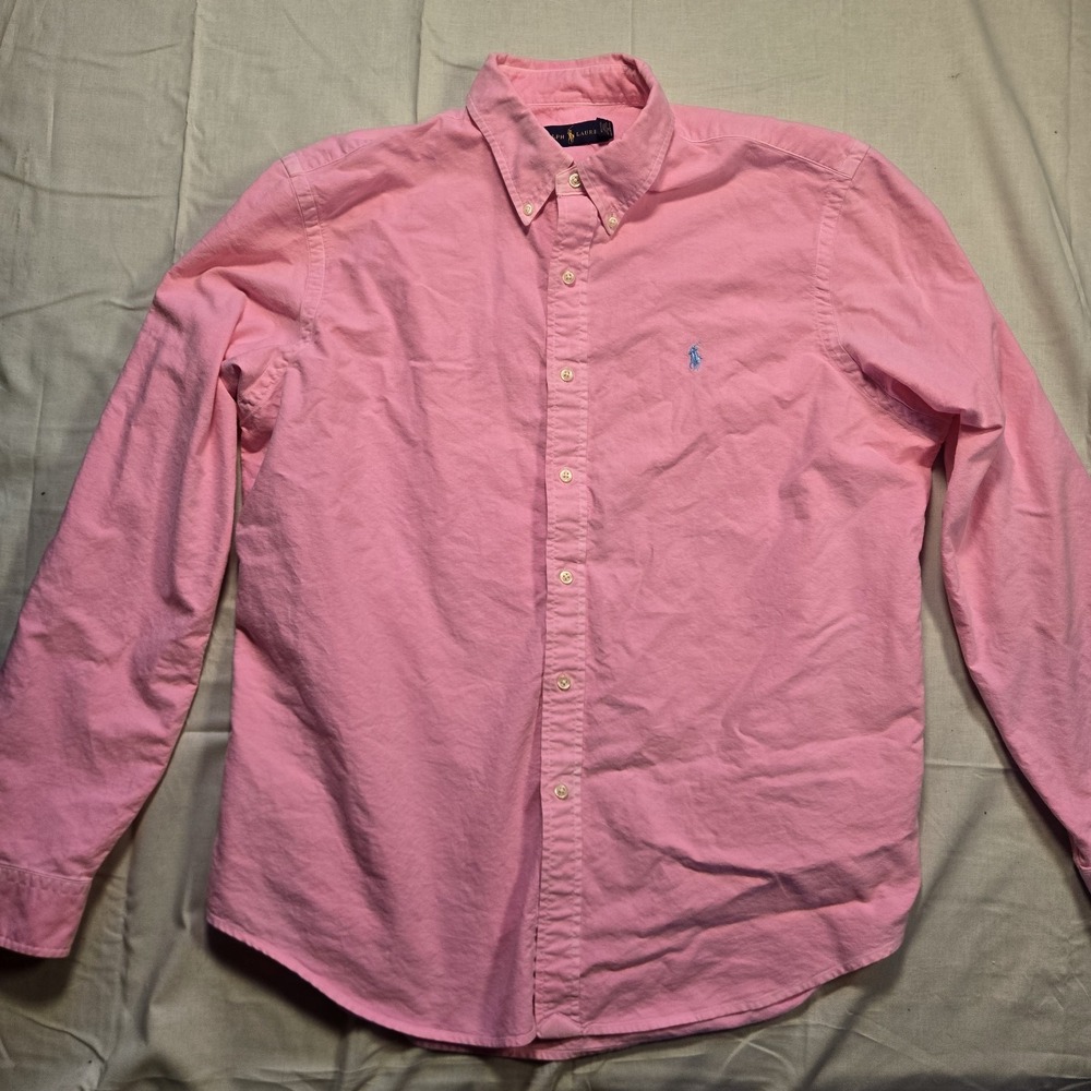 Polo Ralph Lauren Shirt Mens XLarge Classic Fit Oxford Chambray Button Down Pink